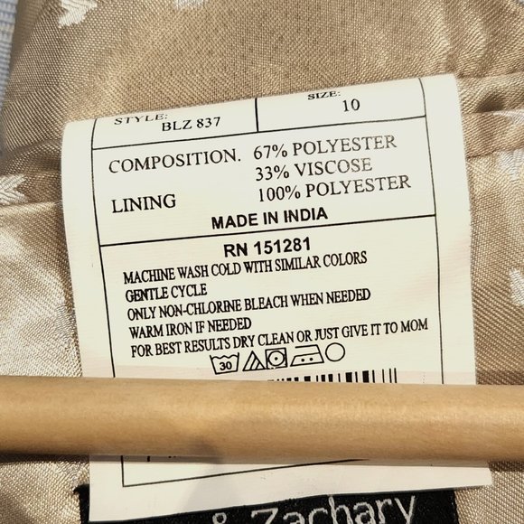 Leo & Zachary - Ocean Blue Crush Blazer, Size 10 - Picture 4 of 5